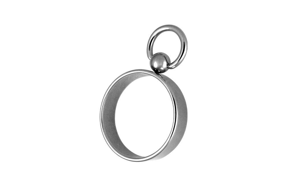 Fingerring Chirurgenstahl Ring schmal mit BCR