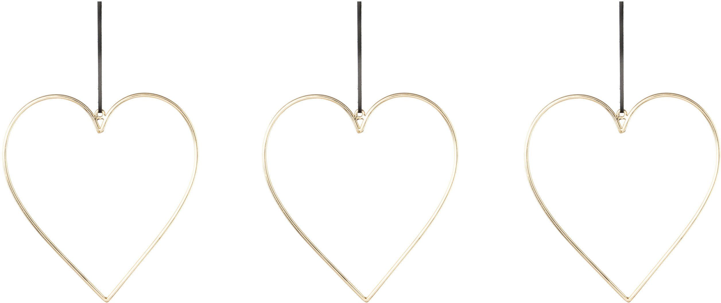 Creativ deco Dekohänger (3 St), mit hochwertigem Lederband