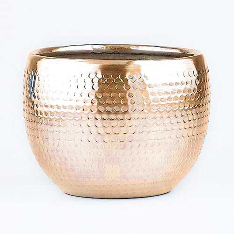 Marrakesch Orient & Mediterran Interior Übertopf Blumengefaess Blumentopf Deko Modern Elis 15cm (1 St), Handarbeit