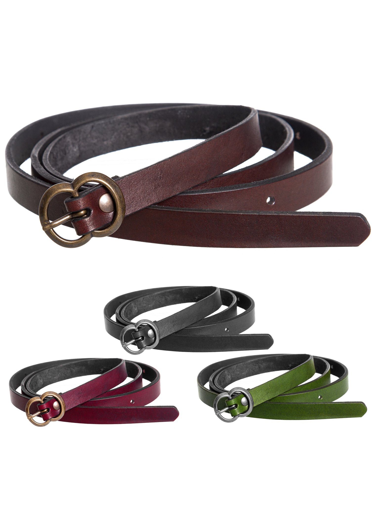 Andracor Ledergürtel Gürtel - Maid Schlichter aber eleganter Gürtel für Damen, oder als Schild- und Zwe