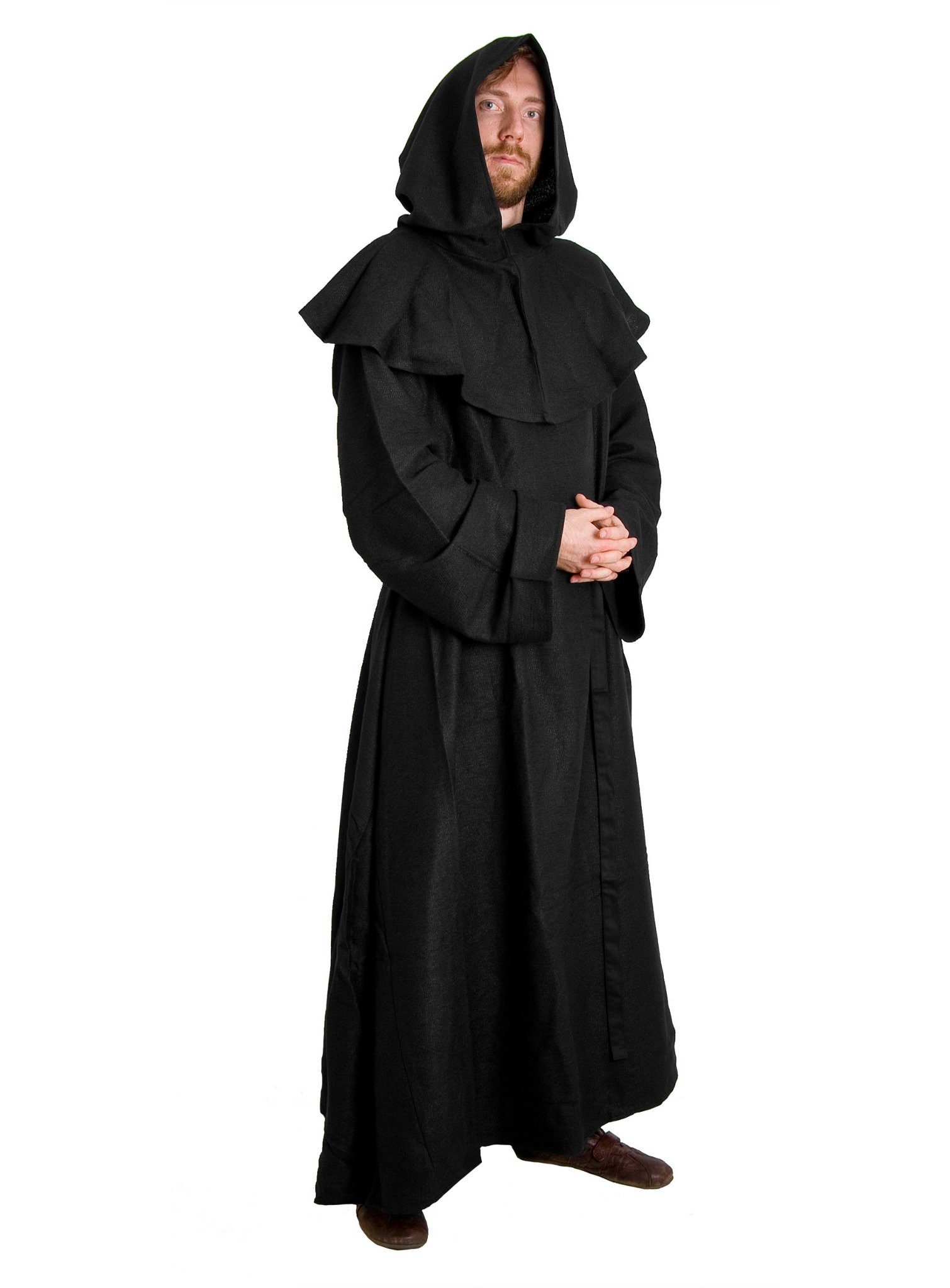 Supreme Replicas Hexen-Kostüm Mönchskutte - Dominus, schwarz, Eine Schwarze Kutte für Mönche oder auch dunkle Kultisten.