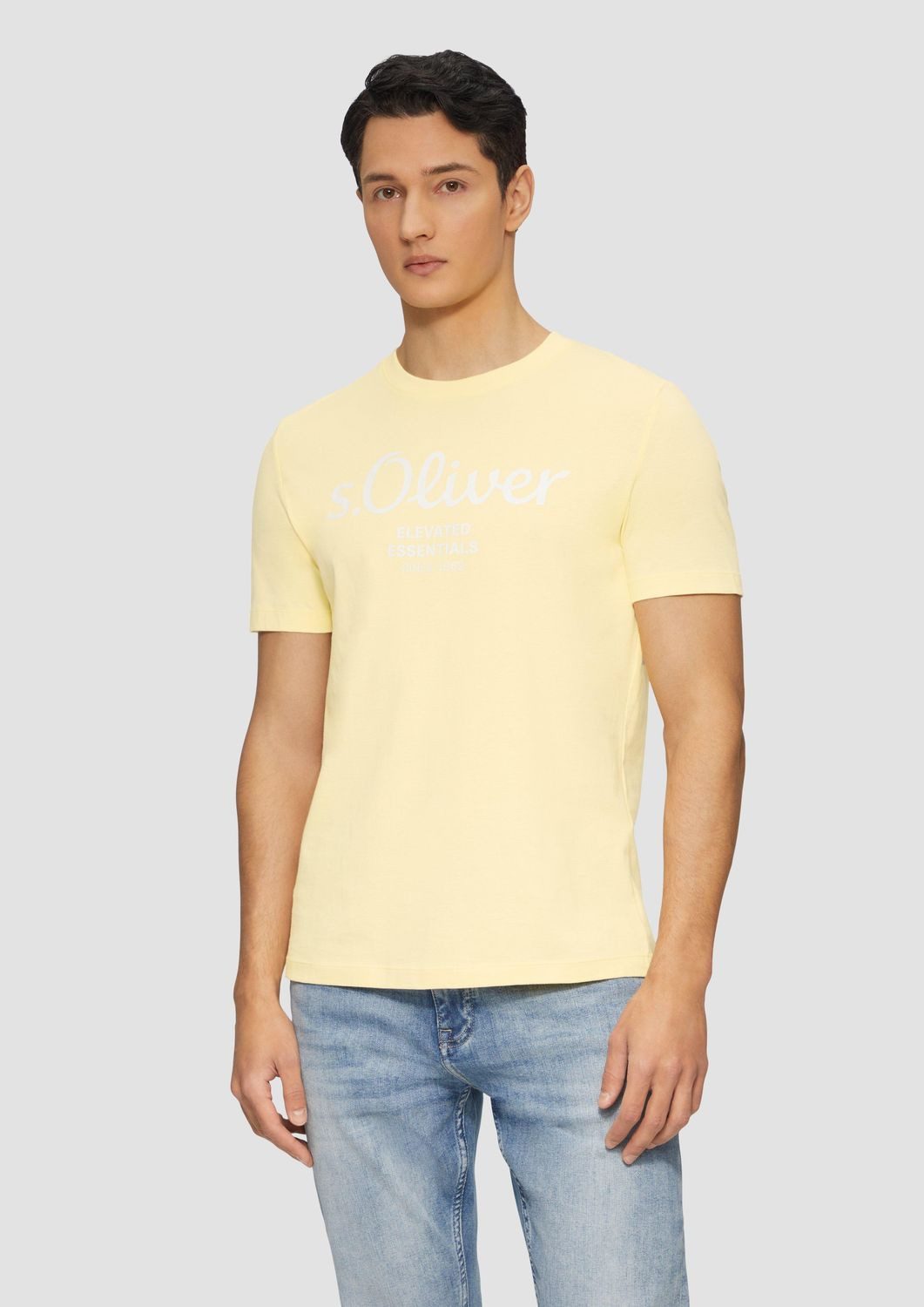 s.Oliver T-Shirt Casual (2-tlg) mit Rundhals-Ausschnitt, kurzarm, Logo-Aufd günstig online kaufen