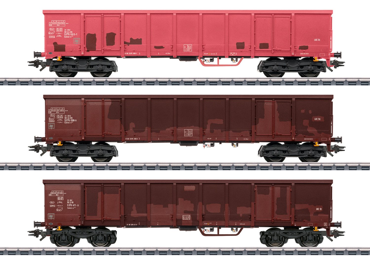 Märklin Güterwagen Hochbordwagen-Set DB AG - 47188, Spur H0