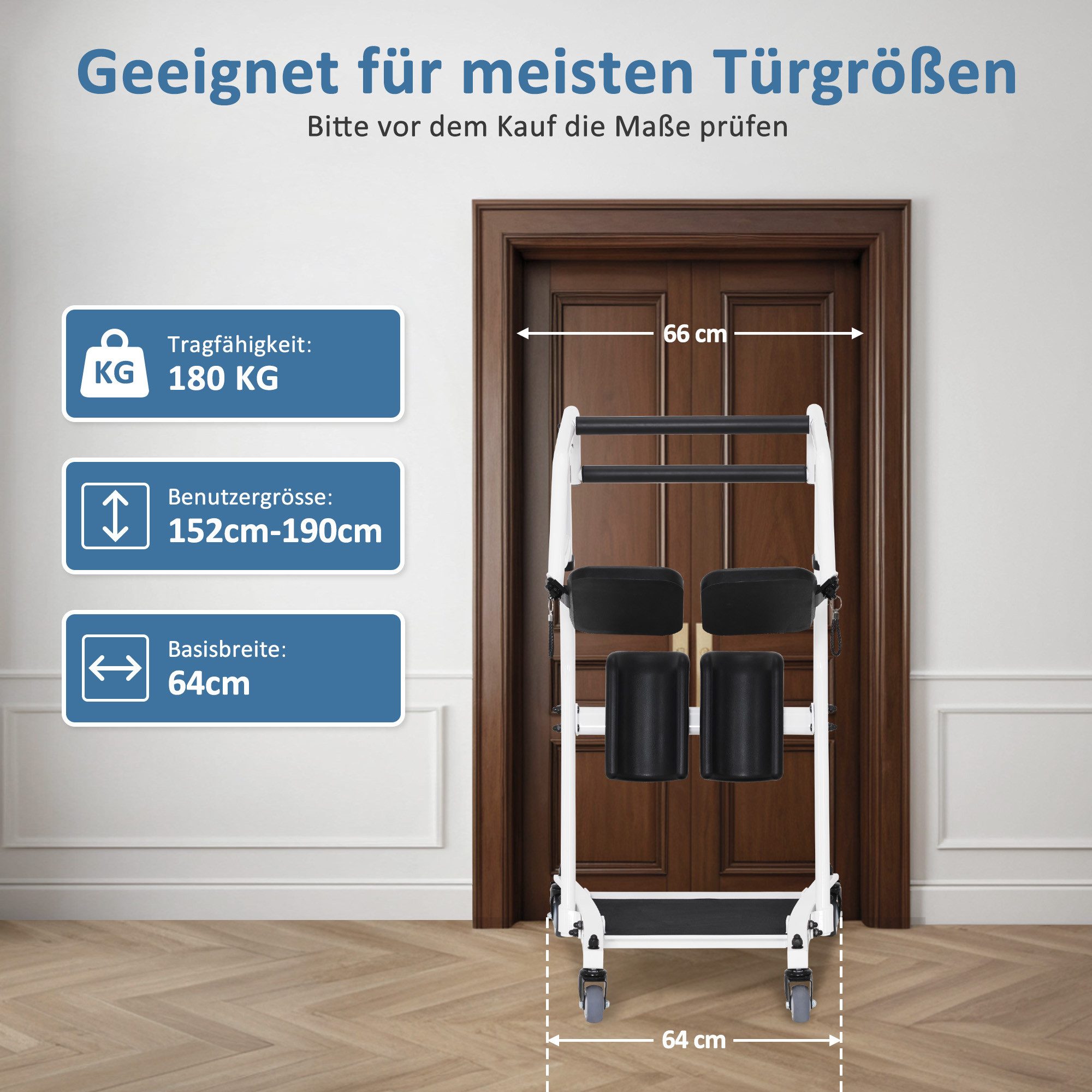 MCombo Bett - Aufstehhilfe M MCombo Patientenlifter Aufstehhilfe Transferhilfe Senioren, 180KG, Gehhilfe Rollstuhl 86*64*118 CM