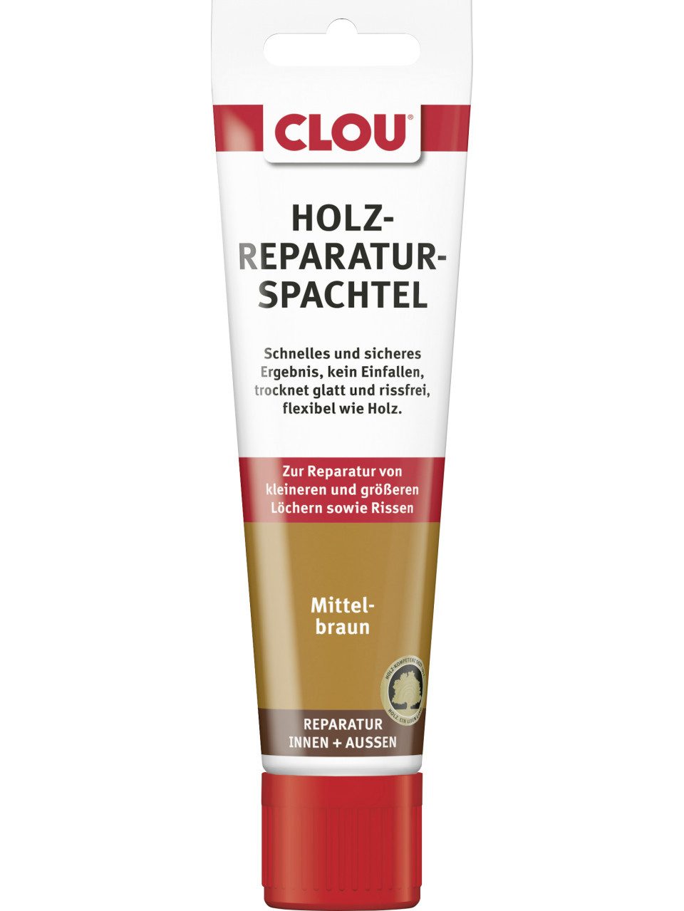 CLOU Spachtelmasse Clou Holzreparatur-Spachtel 55 g mittelbraun