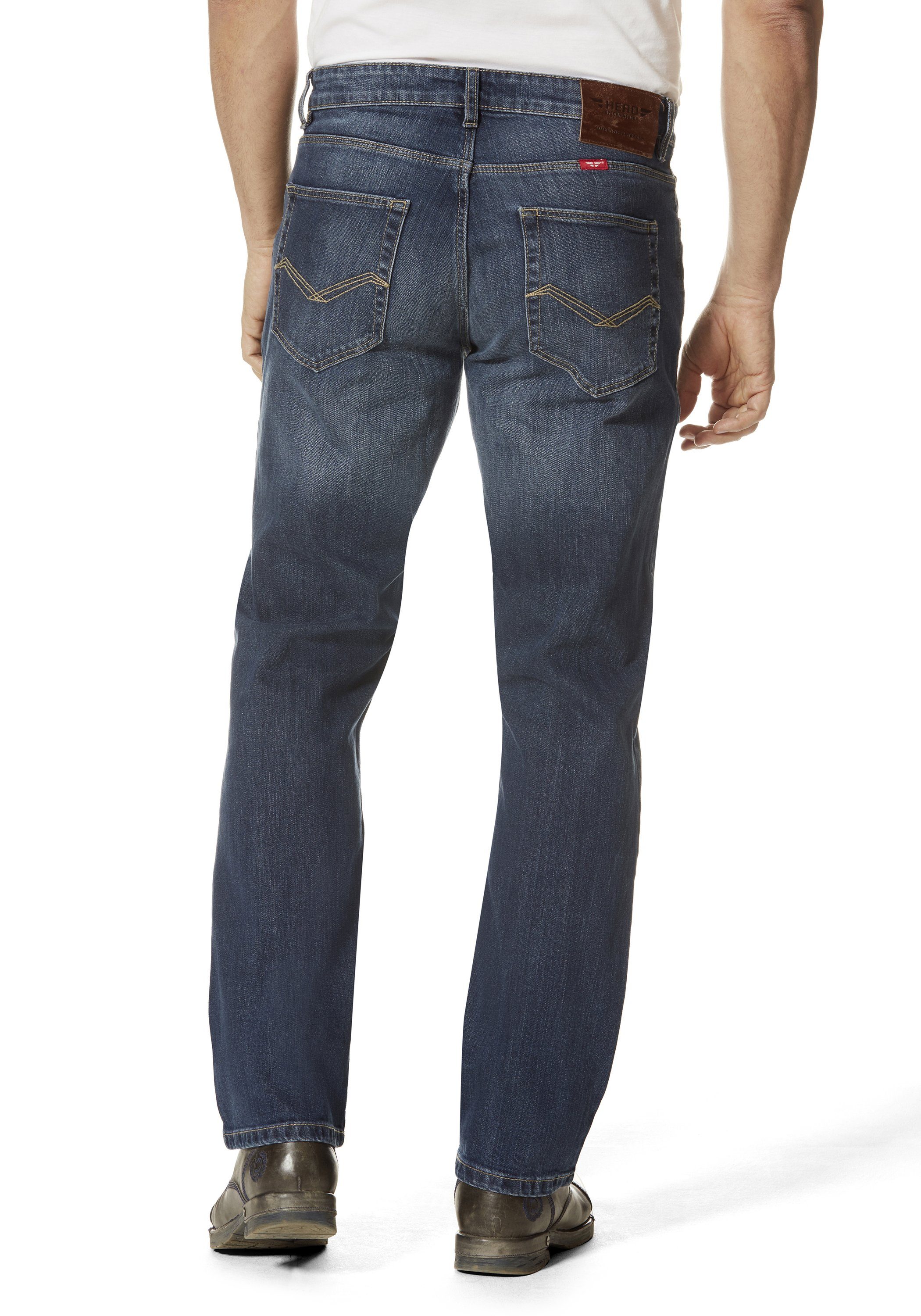 deep Stretch 5-Pocket-Jeans by John used Medoox Phoenix Denim Big Cut Straight HERO blue