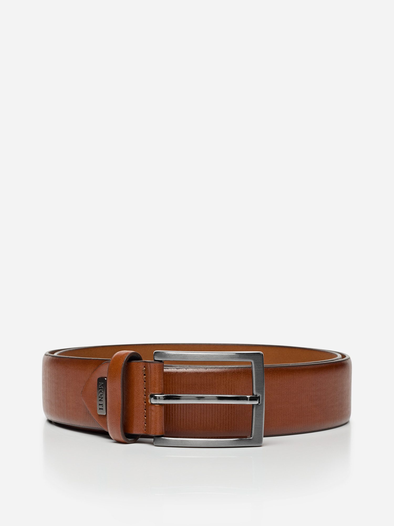 MONTI Ledergürtel SALZBURG mit silberfarbener Schließe