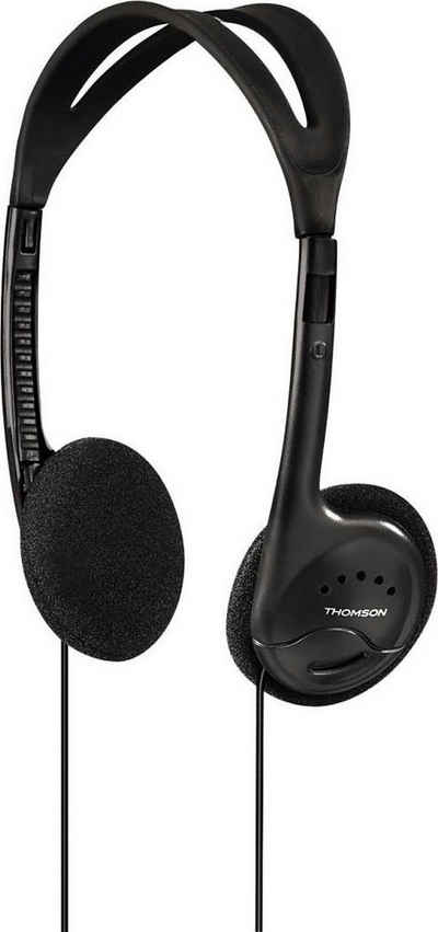 Thomson HED1115BK Kopfhörer, On-Ear, ultraleicht, Schwarz On-Ear-Kopfhörer