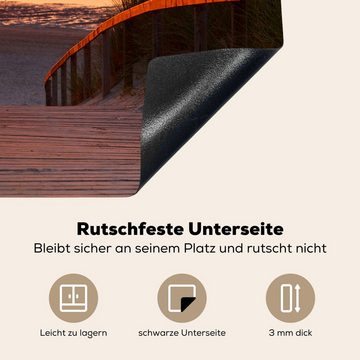 MuchoWow Herdblende-/Abdeckplatte Strand - Sonne - Farben, Vinyl, (1 tlg), 58x51 cm, Küchen Dekoration für Induktionsherd, Induktionskochfeld