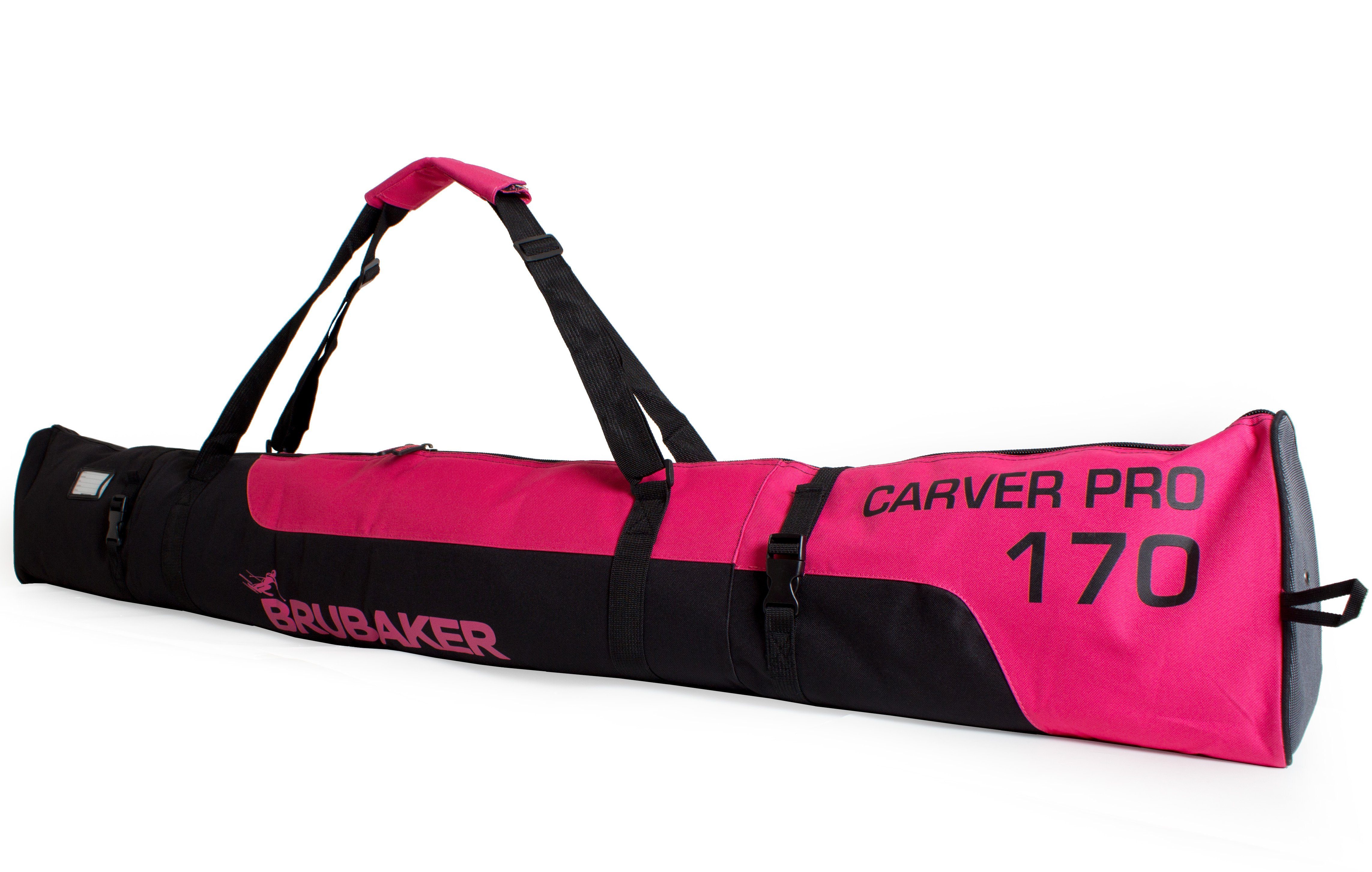 BRUBAKER Sporttasche Carver Pro Skitasche (1-tlg., reißfest und schnittfest), gepolsterter Skisack mit Zipperverschluss, Skibag für Skier und Skistöcke, Ski Tasche | Sporttaschen