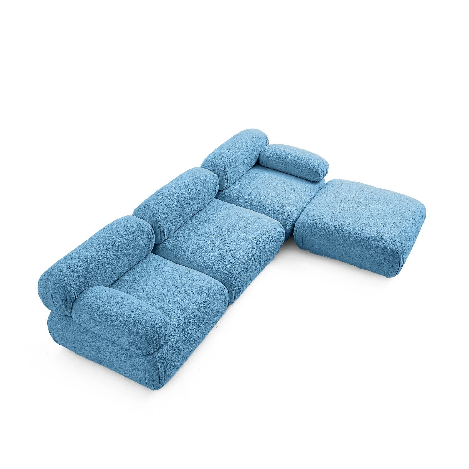 enthalten! Aufbau aus Generation und Sitzmöbel Sofa Touch neueste Preis Komfortschaum im Blau-Lieferung Knuffiges me