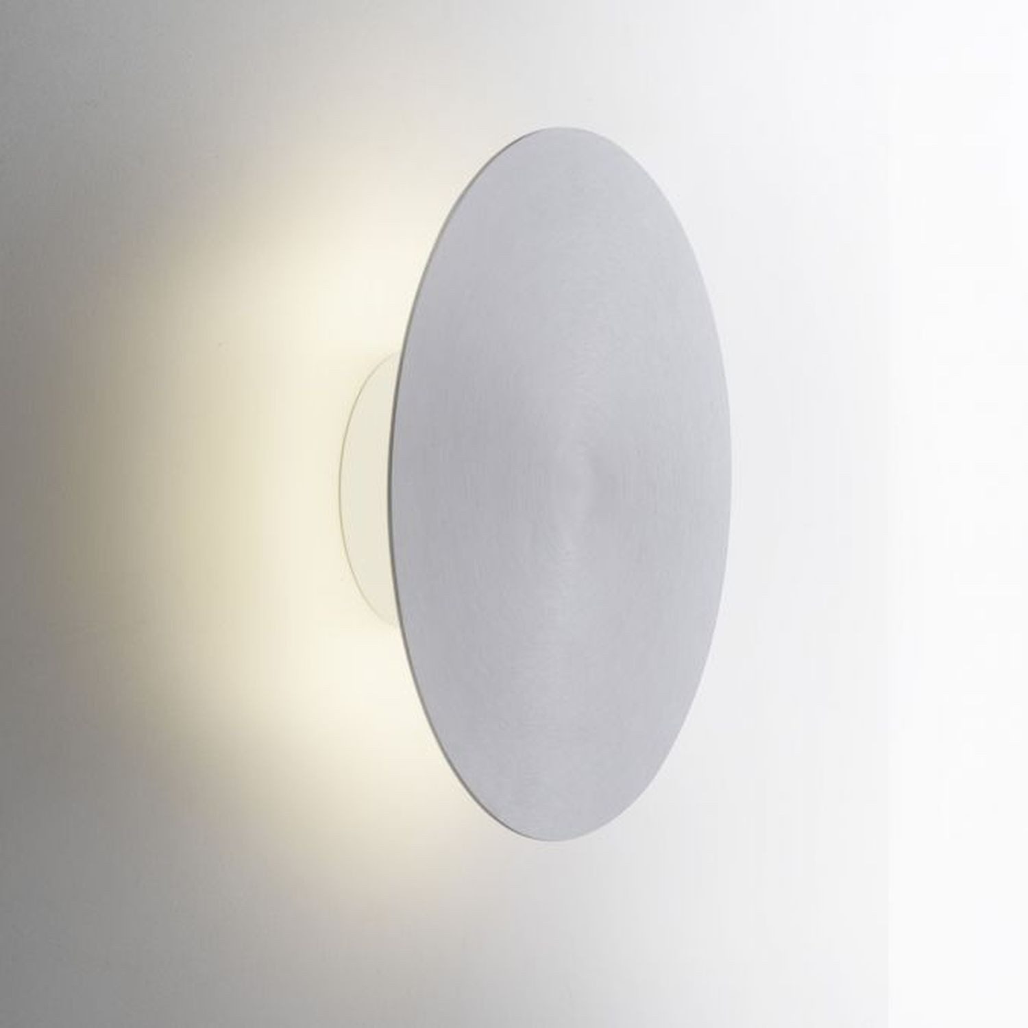 Licht-Erlebnisse Wandleuchte KILFORT, LED fest integriert, LED Metall mit Dimmer Schalter in Silber rund 125 lm Modern