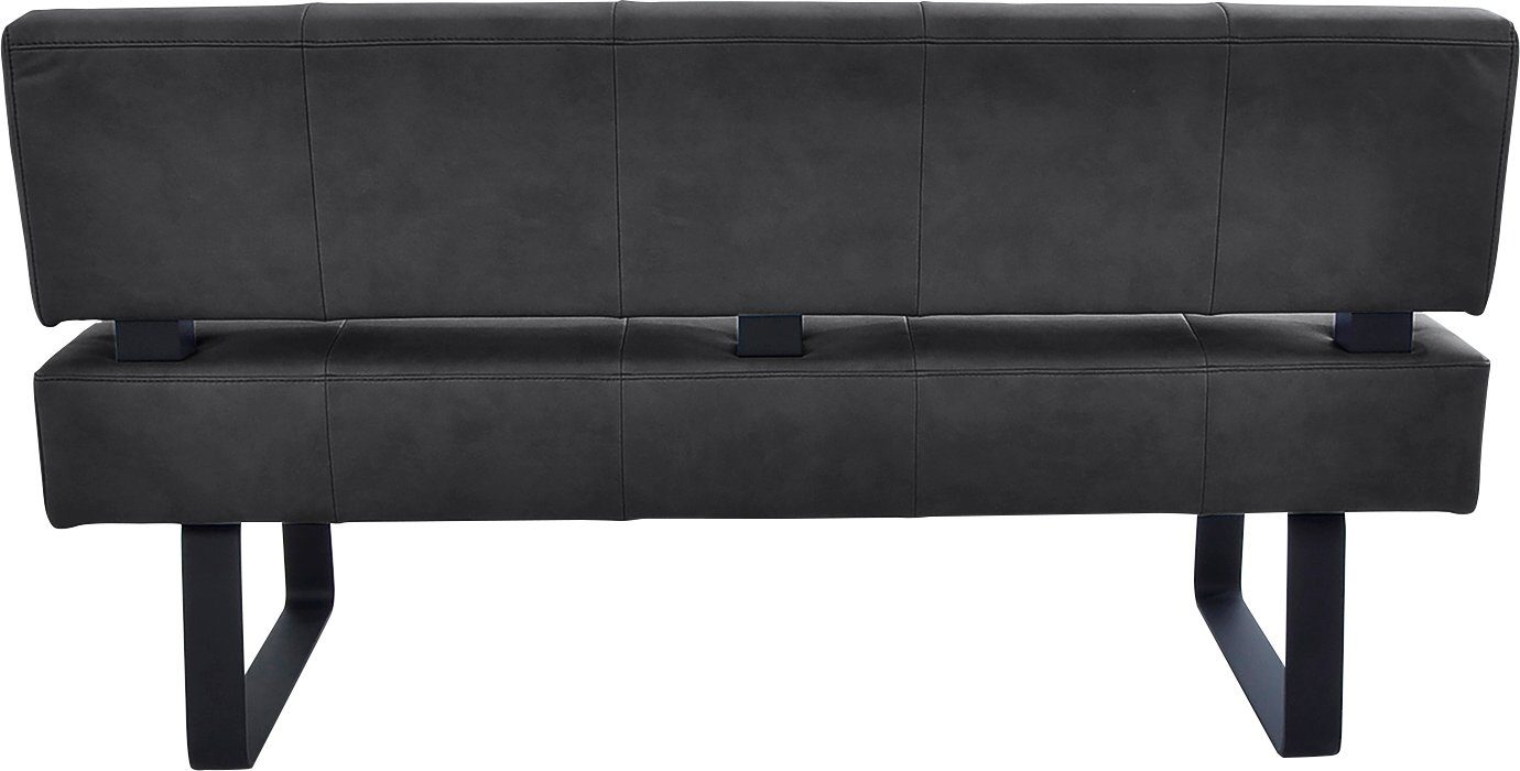 K+W Komfort & Wohnen II, durch bequem schwarz Polsterbank Metallkufe Spider Sandwichbauweise, in Sitzsteppung