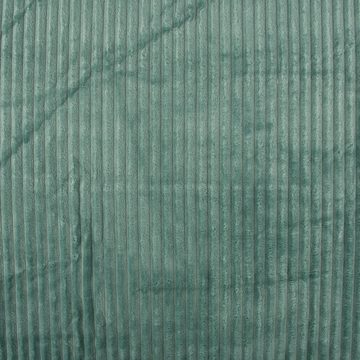 SCHÖNER LEBEN. Stoff Wellness Fleecestoff Cordoptik Ernest einfarbig mintgrün 1,45m Breite, pflegeleicht
