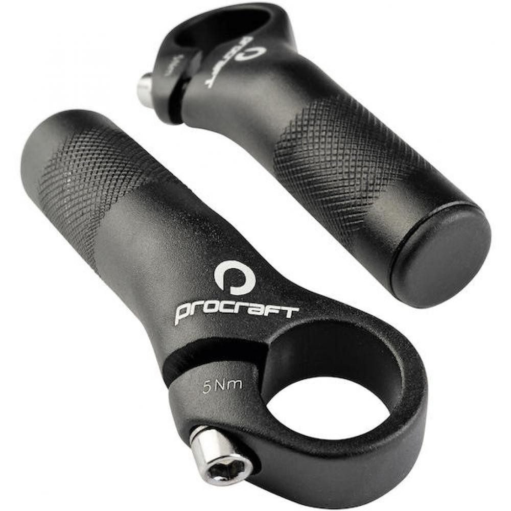 Procraft Fahrradlenker Procraft Lenkerhörnchen Shorty kurz schwarz - ergonomische Bar Ends fü