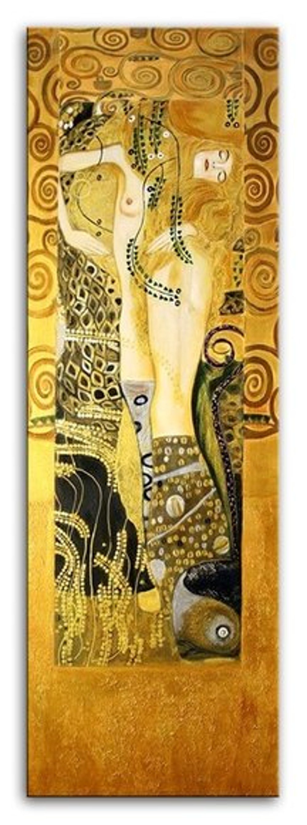 JVmoebel Gemälde Gustav Unikat, Bild ein handgearbeitet jedes »G04855«, Klimt