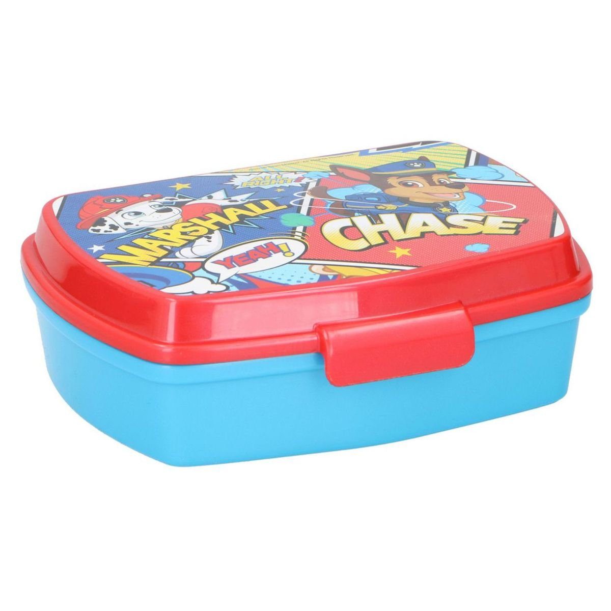 Marabellas Shop Lunchbox Brotdose 17x13x5,5cm Avengers, Paw Patrol, Mickey, Minnie oder LOL, Kunststoff Rot / Blau