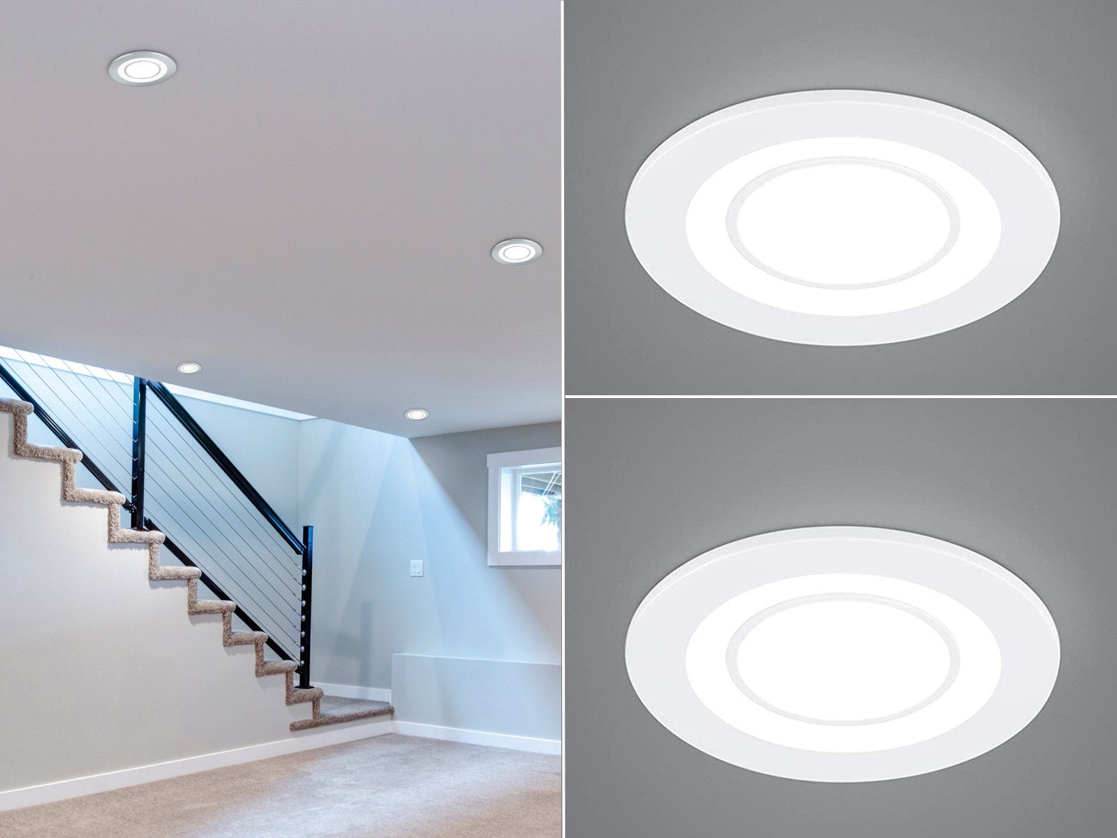 10er Set LED ALU Leuchten Einbau Lampen DIMMBAR Decken Spots Bade Zimmer rund 