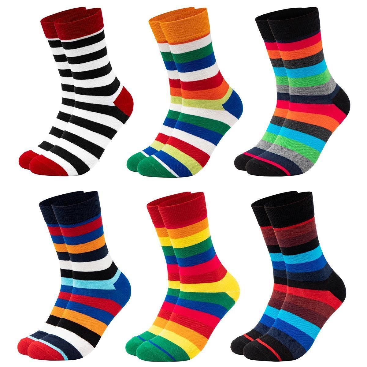 Basicsocken Bunte Mix1 Socken (Modell: Pack OCCULTO Sigi) (6-Paar) Herren 6er