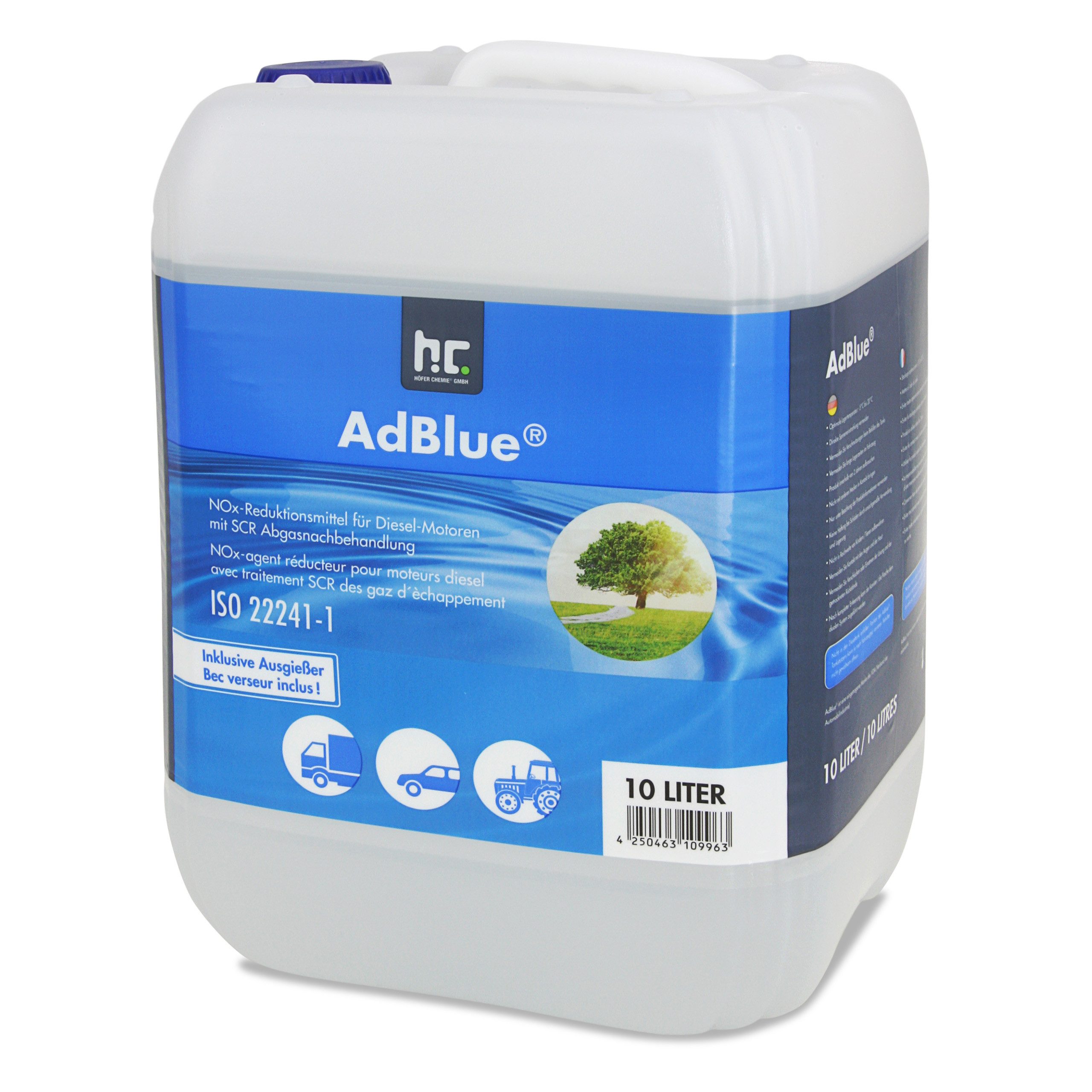 Höfer Chemie GmbH Harnstofflösung 10 L AdBlue® Harnstofflösung, (1-St) Reduziert effektiv Stickoxid-Emissionen