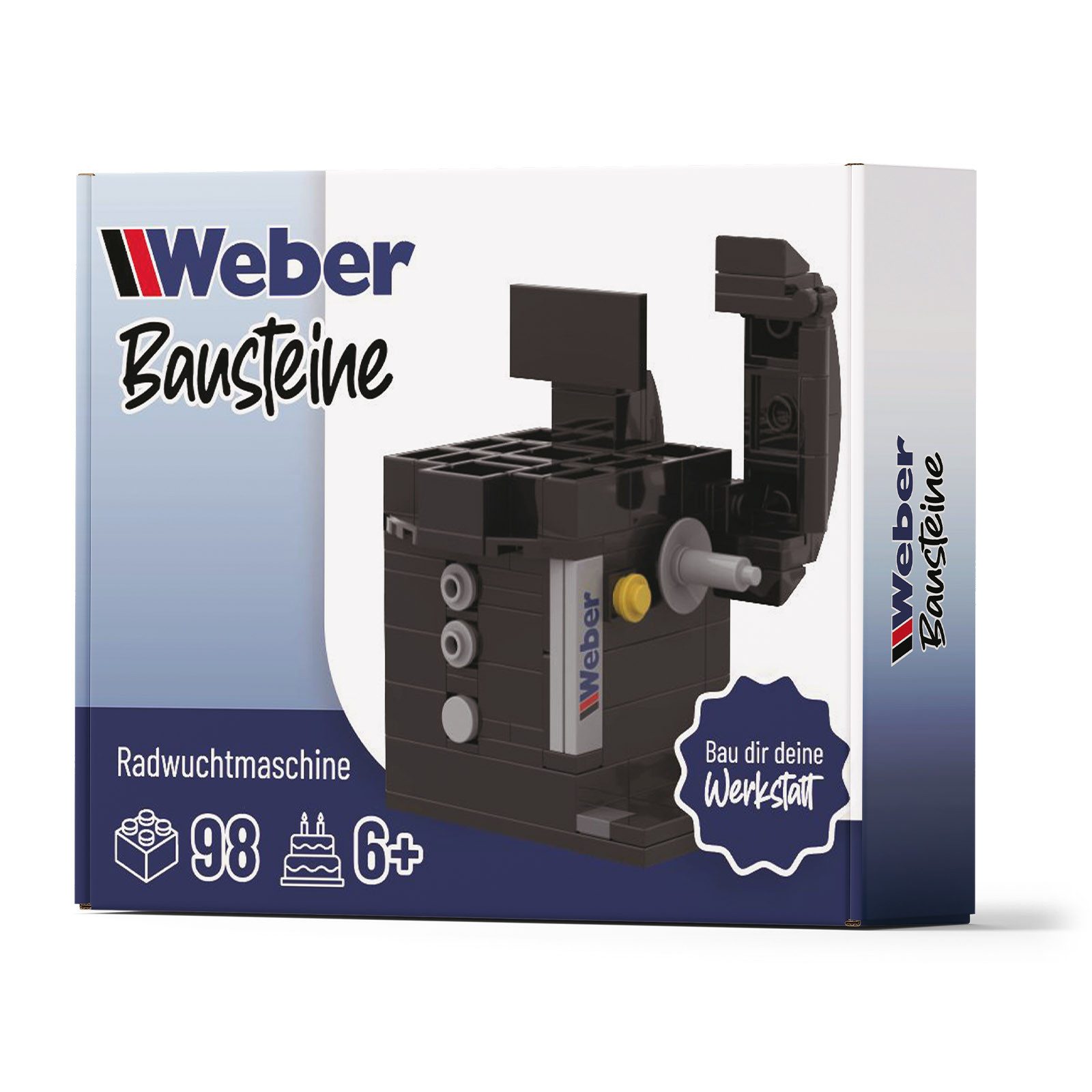 Weber GmbH Bausteine Radwuchtmaschine Werkstatt Garage ab 6 Spielbausteine, (Packung, 91 St), Werkstatt-Modell für Schrauber & Sammler – Bild 4 von 4