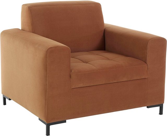 OTTO products Sessel »Grazzo«, hochwertige Stoffe aus recyceltem Material, Steppung im Sitzbereich-Otto