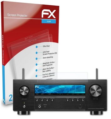 atFoliX Schutzfolie Displayschutz für Denon AVR-S970H, (2 Folien), Ultraklar und hartbeschichtet