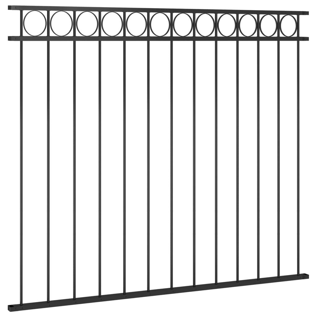 vidaXL Gartenzaun Zaunelement ASSEN Stahl 163x150 cm Schwarz, (1-St)