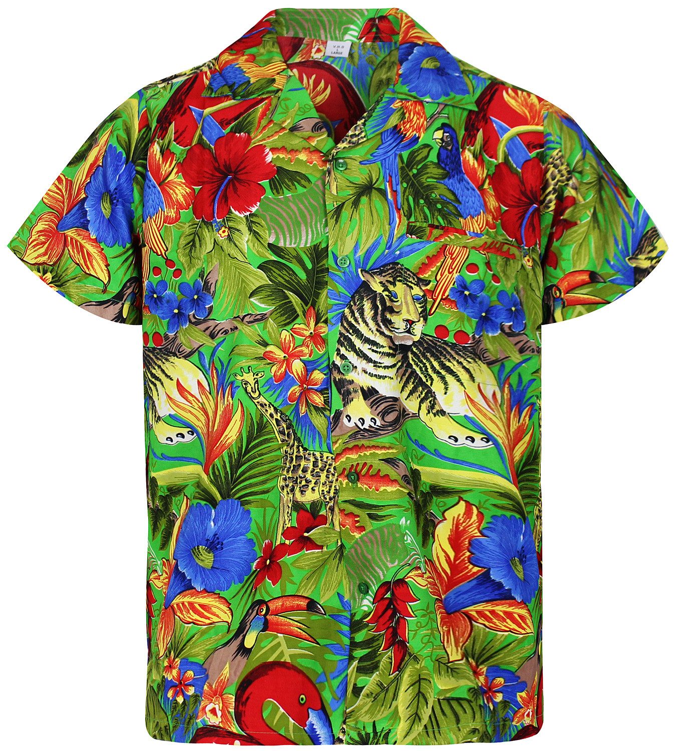 King Kameha Hawaii-Hemd Herren - Funky Tribal Design Kurzarm