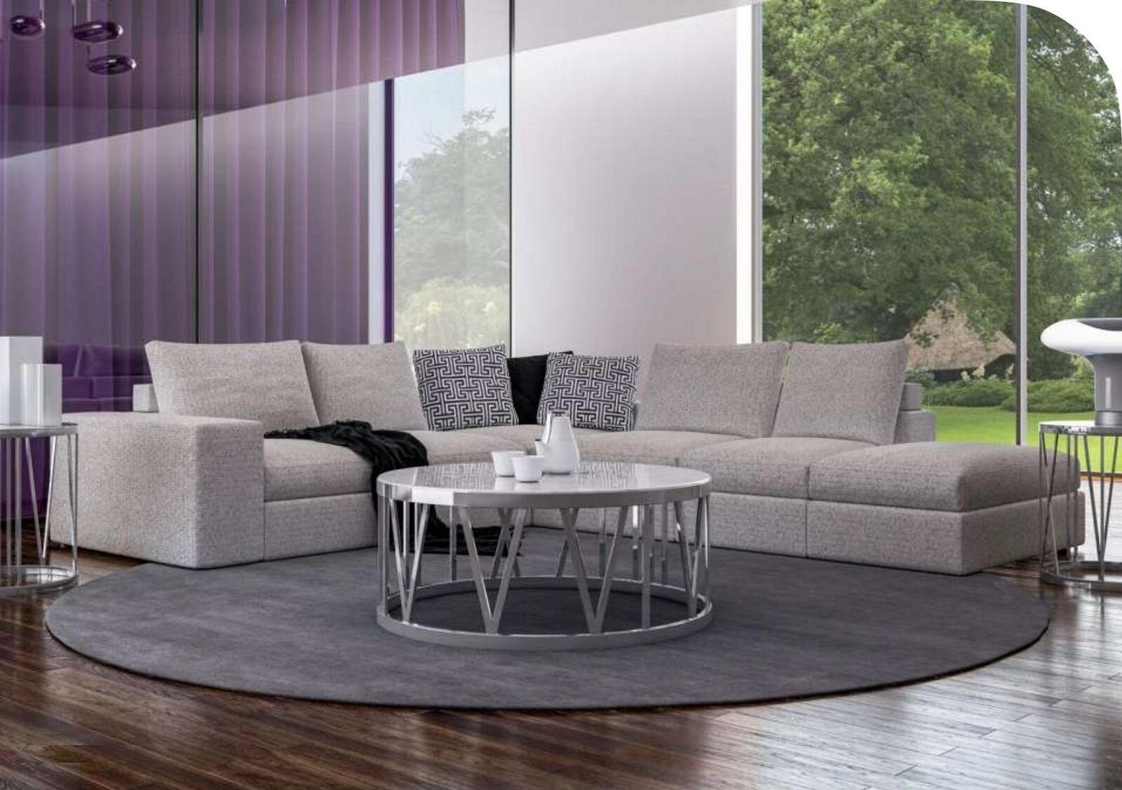 Europa in Ecksofa Sofas Luxus JVmoebel L-Form Polster Made Design, 6 Modern Weißes Ecksofa Teile, Eckgarnitur