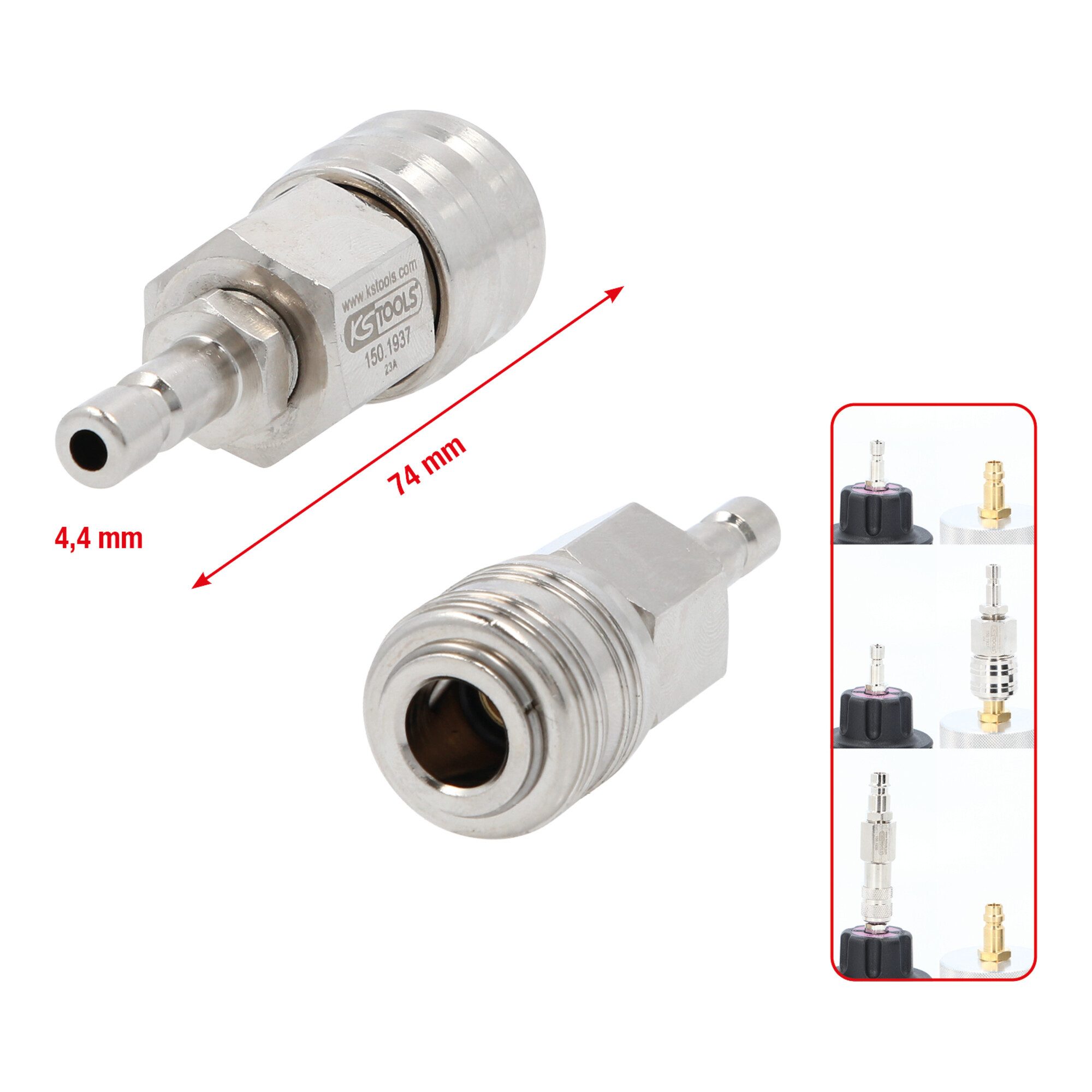 KS Tools Kompressor KS Tools Kupplung 4,4 mm auf 7,2 mm
