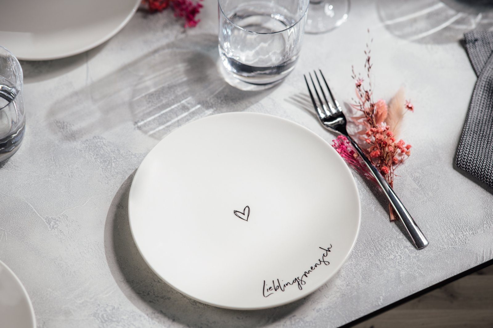 Villeroy & Boch Frühstücksteller Statement Frühstücksteller Lieblingsmensch 21 cm