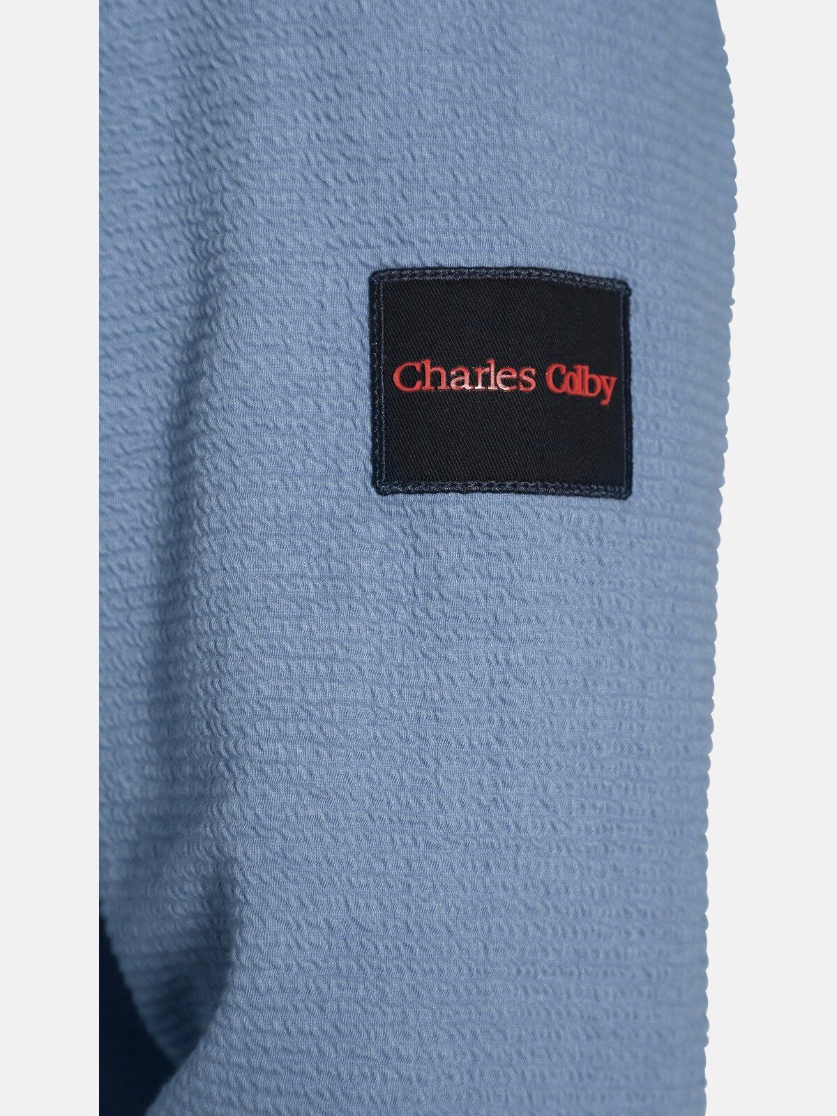 Charles Colby Sweatshirt Zipper am mit weich EARL VASS Kragen