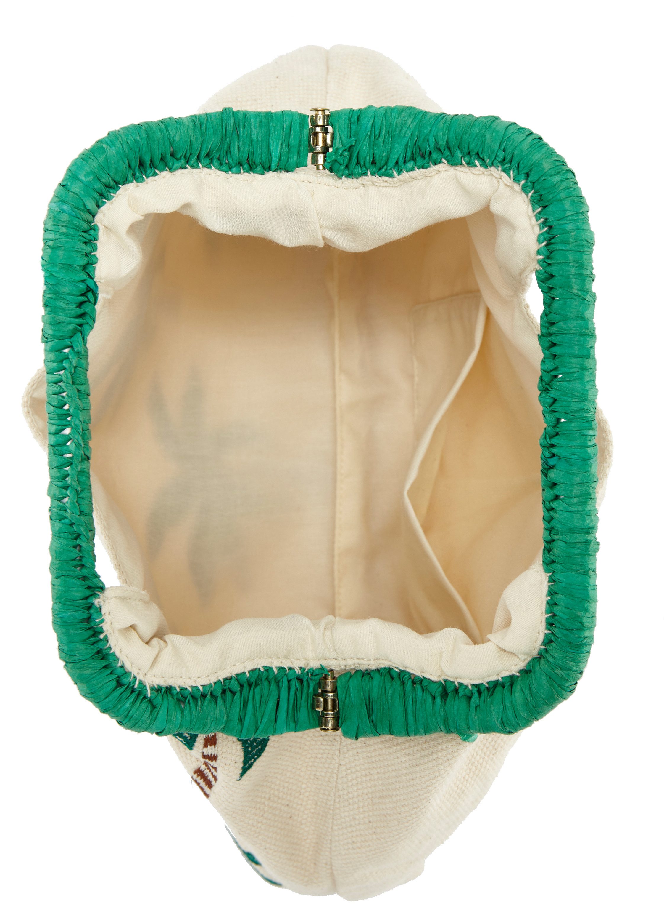 LSCN by LASCANA Handtasche, Clutch, sommerliche Palmen-Stickerei