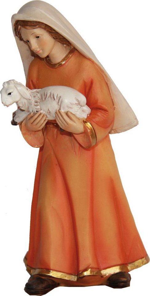 dekoprojekt Krippenfigur Krippenfigur Bäuerin mit Schaf auf Arm, Geeignet  für: 11 cm Figuren