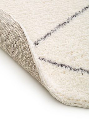 Hochflor-Teppich Benno, benuta, rund, Höhe: 21 mm, Kunstfaser, Berber, Ethno-Style, Wohnzimmer