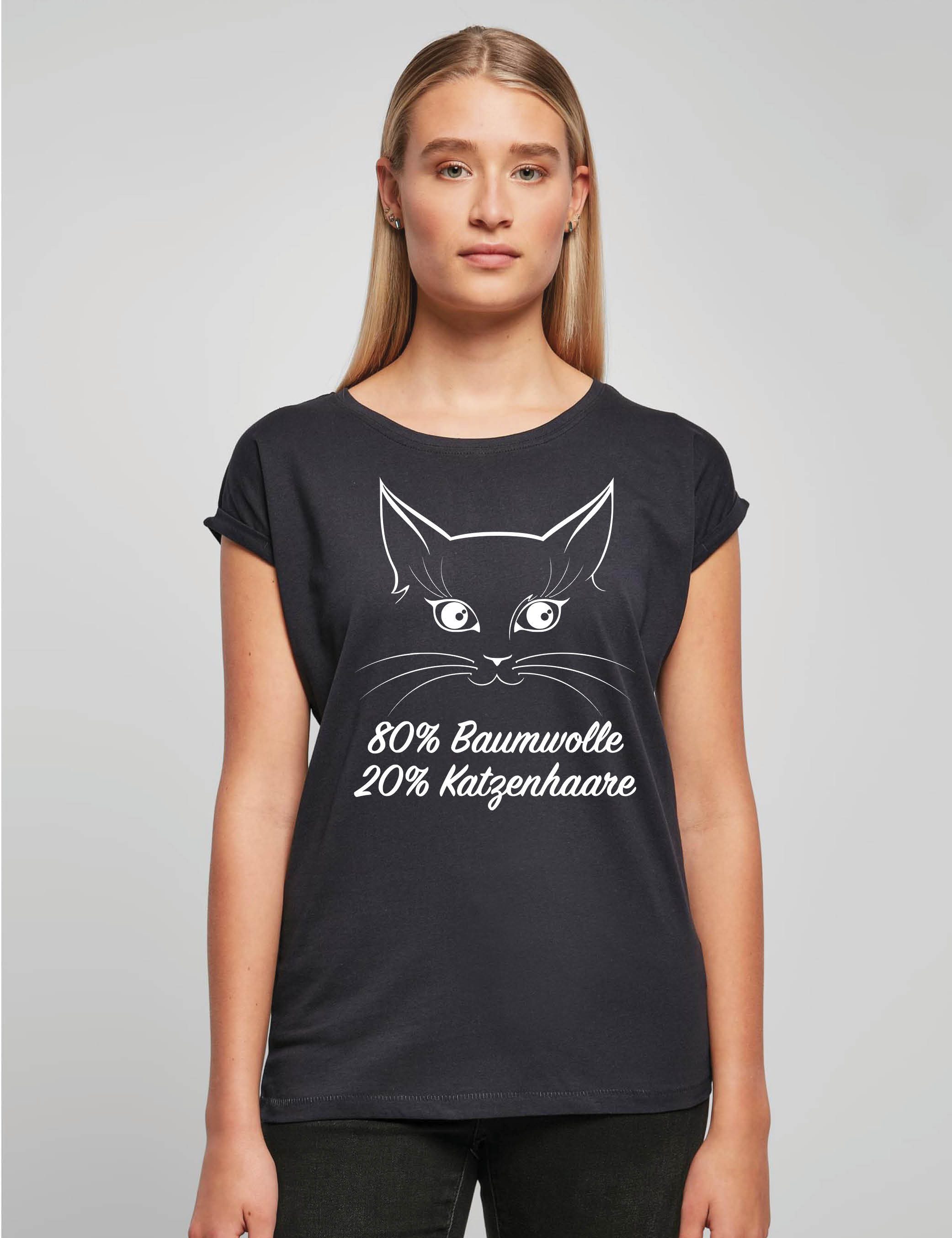 Youth Designz Print-Shirt Katzenhaare Damen T-Shirt mit lustigem Spruch als günstig online kaufen