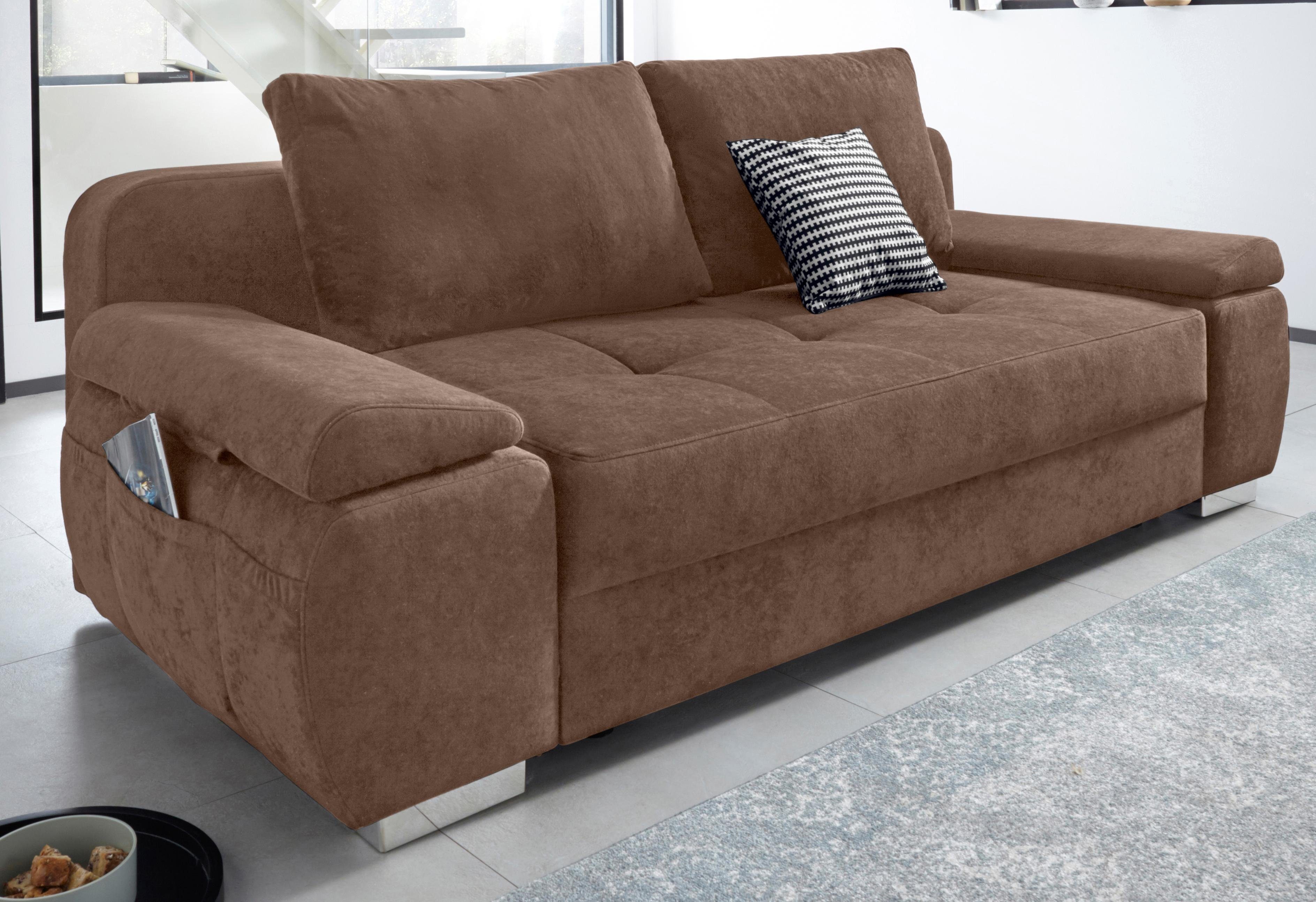 COLLECTION AB Schlafsofa, mit Boxspring-Aufbau, Bettfunktion und  Bettkasten, inklusive Federkern, frei im Raum stellbar, mit Topper und  praktischer Seitentasche für Utensilien online kaufen | OTTO