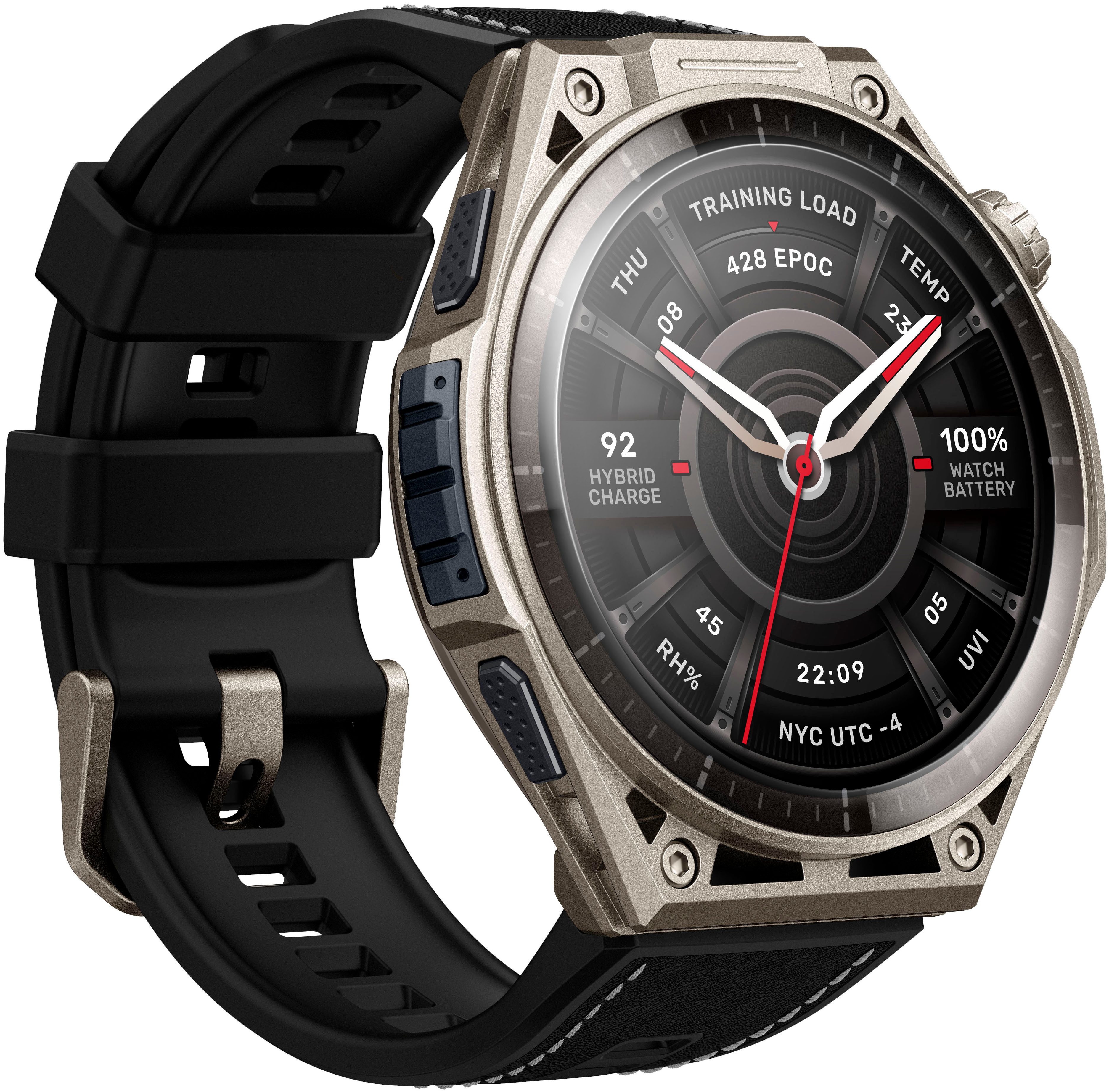 Amazfit Balance Ultra Smartwatch (Zepp OS 6), Hyrox Race Mode, Titangehäuse schwarz