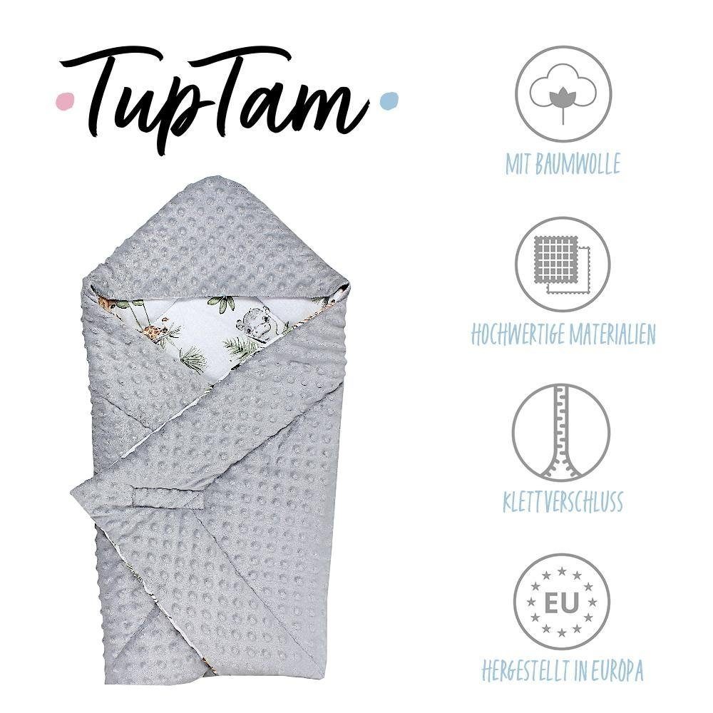 Einschlagdecke Baby Winter Einschlagdecke für Babyschale Wattiert Minky, TupTam