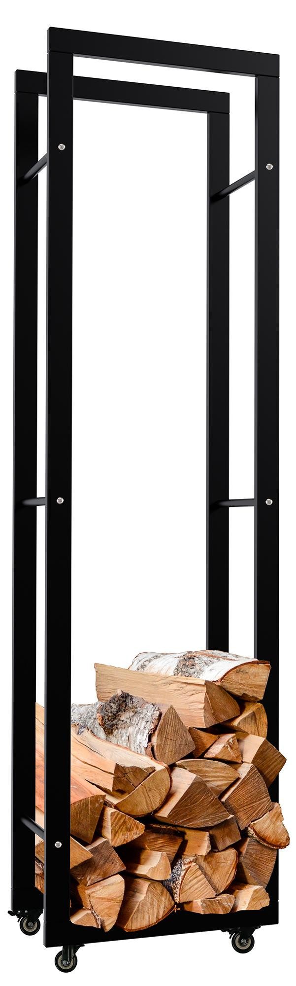 TPFLiving Kaminholzregal Turea, BxTxH:40x25x150 cm, (Vier gummierte Hartbod günstig online kaufen