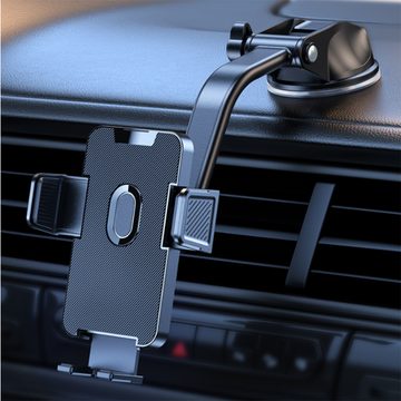 HYTIREBY Handyhalterung Auto, Handyhalter Auto 360° Drehbar Handyhalterung Handy-Halterung, (Saugnapfhalterung für Autotelefon,für iPhone Android)