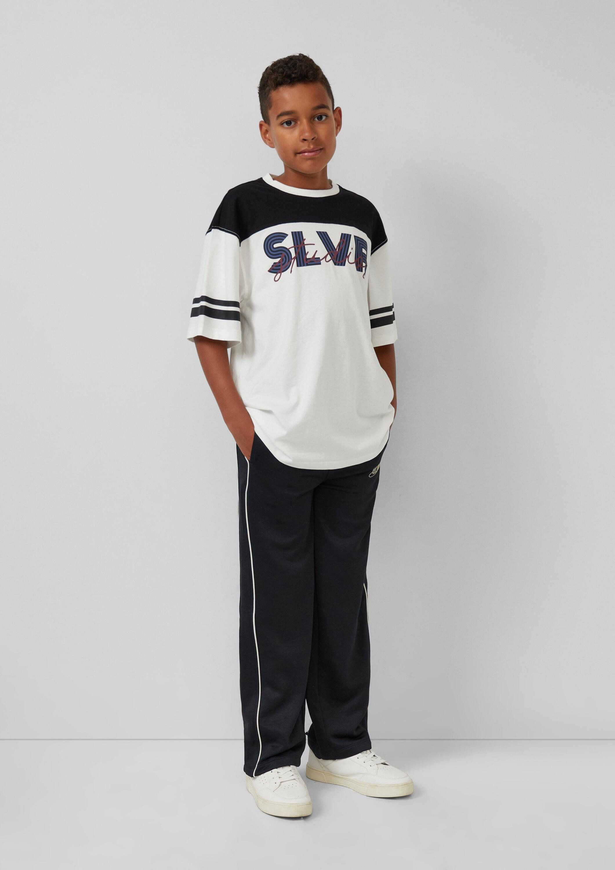 s.Oliver Kurzarmshirt T-Shirt Oversize-Shirt im Trikot-Style