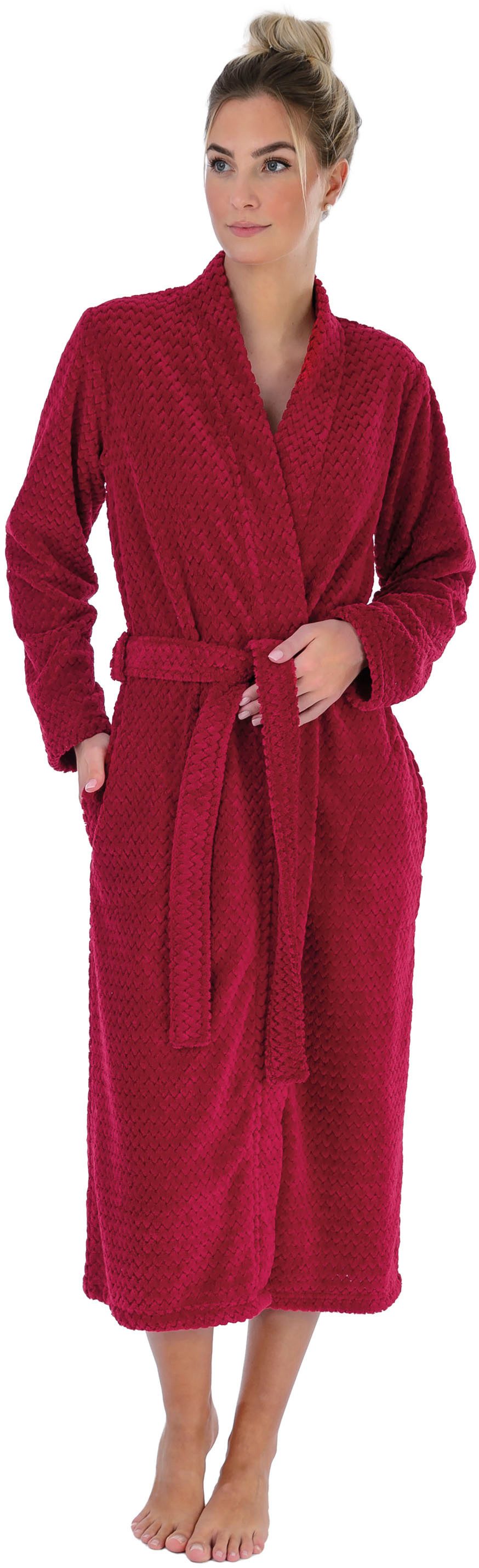 Wewo fashion Damenbademantel 5001, Langform, Kunstfaser, günstig online kaufen