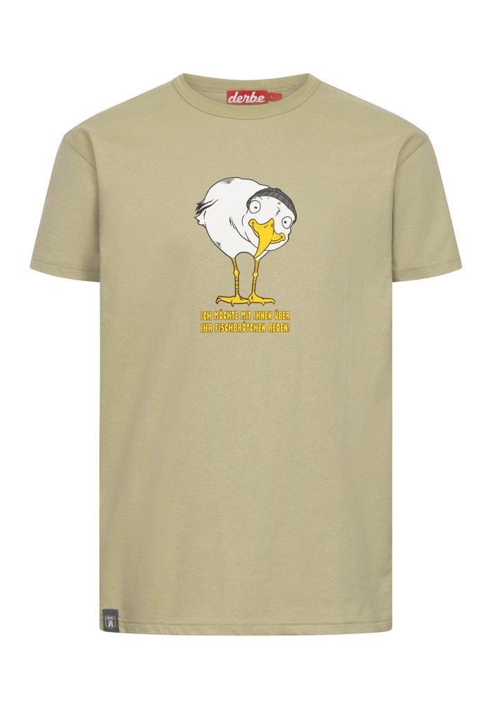 Derbe Print-Shirt BRÖTCHENMÖWE Herren T-Shirt (1-tlg)