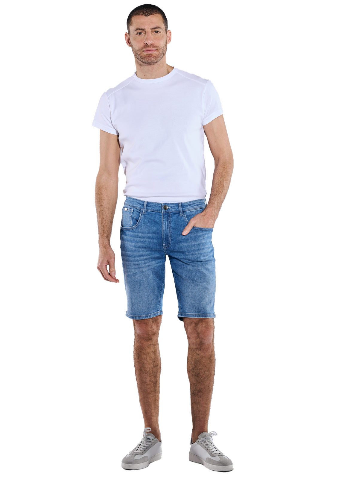 Engbers Jeansshorts Herren Bermuda regular, Hellblau