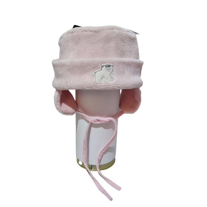 babywalz Ohrenmütze Mütze 23-31 Mädchen rosa mit Motiv Ohrenklappen - Größe 50