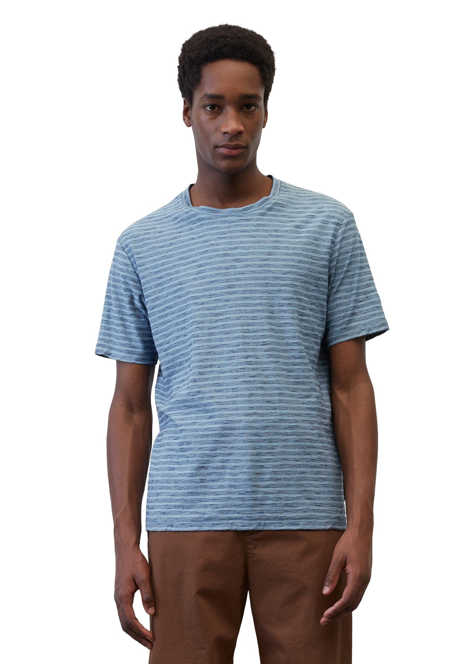 Marc O'Polo T-Shirt in softem Slub-Jersey blau