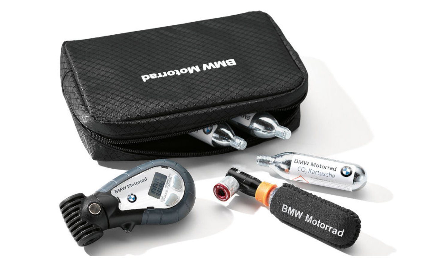 BMW Motorradbrille BMW Motorrad Reise-Set Reifenfülldruck inkl. CO2 Kartusche, (1-St)