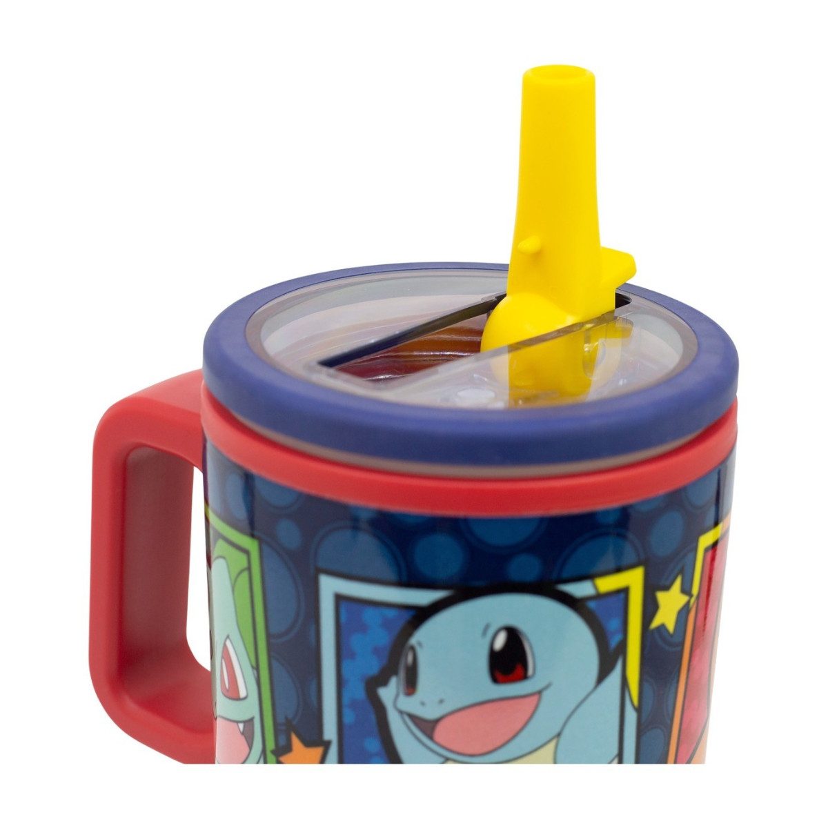 POKEMON JUEGO DE CARTAS Thermobecher - 640 ml Edelstahl doppelwandiger Trinkbecher mit Trinkhalm, 1-tlg., Edelstahl